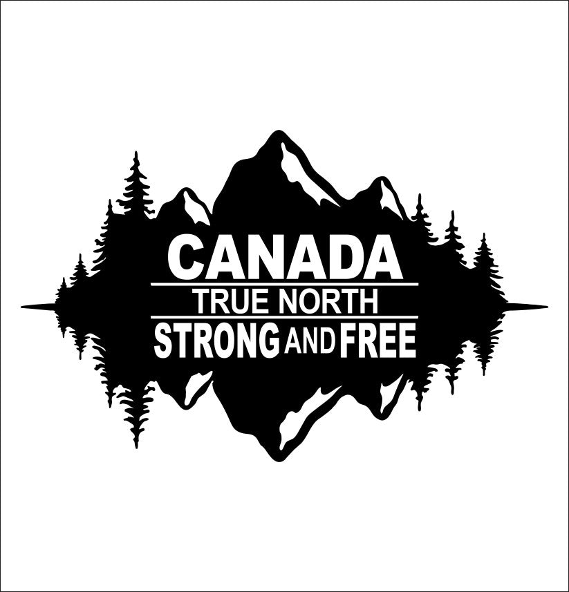 Canada True North decal, sticker, canada sticker, car decal
