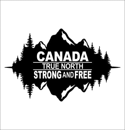 Canada True North decal, sticker, canada sticker, car decal