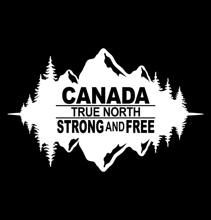 Canada True North decal, sticker, canada sticker, car decal