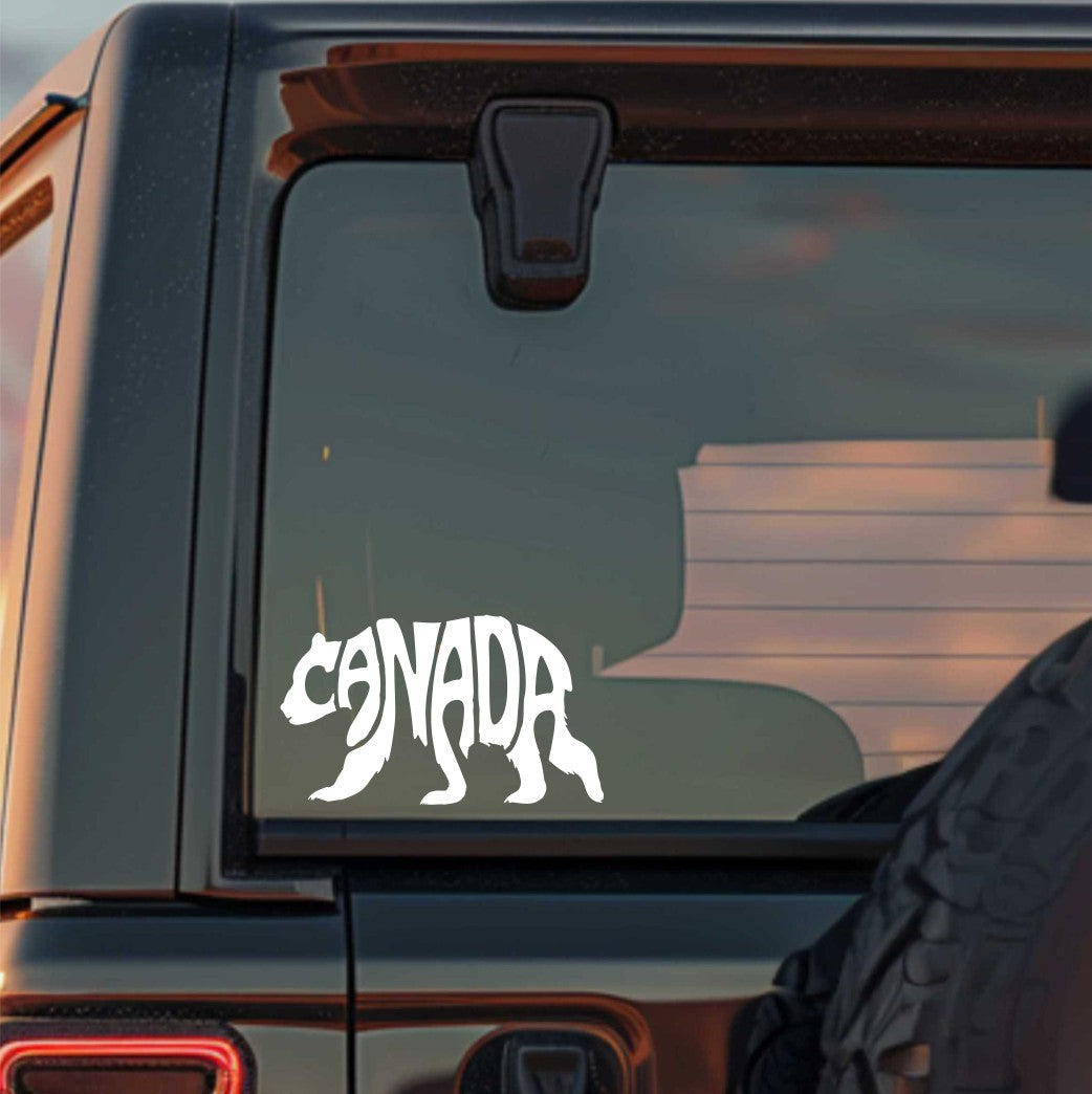 Canada bear decal, stickerCanada, canadian patriotic decal, car sticker