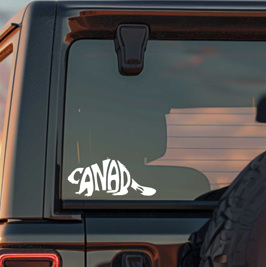 Canada beaver decal, stickerCanada, canadian patriotic decal, car sticker
