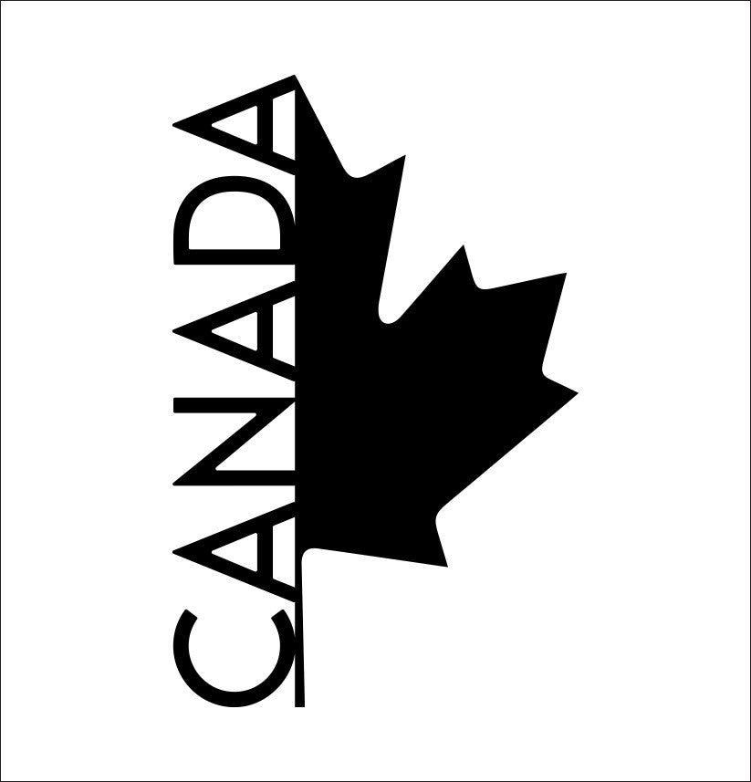 Canada half leaf decal, sticker, canada sticker, car decal