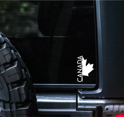 Canada half leaf decal, sticker, canada sticker, car decal