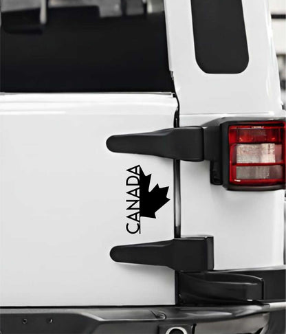 Canada half leaf decal, sticker, canada sticker, car decal