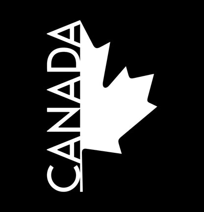 Canada half leaf decal, sticker, canada sticker, car decal