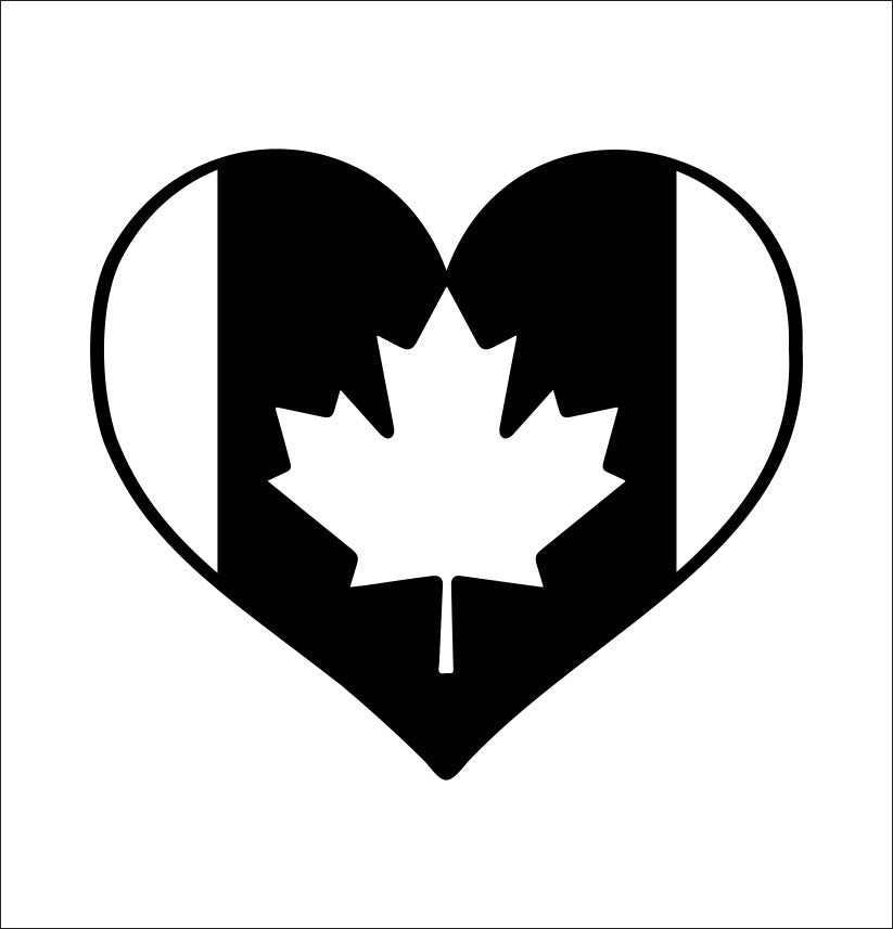 Canada heart flag decal, sticker, canada sticker, car decal