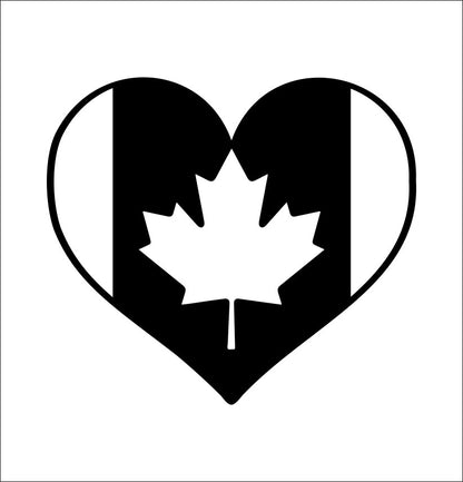 Canada heart flag decal, sticker, canada sticker, car decal