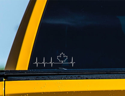 Canada heartbeat decal, sticker, canada sticker car decal