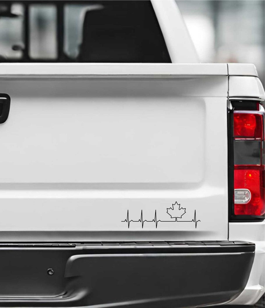 Canada heartbeat decal, sticker, canada sticker car decal