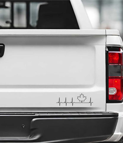 Canada heartbeat decal, sticker, canada sticker car decal