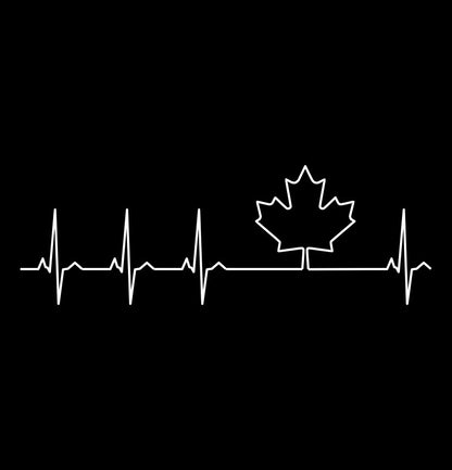 Canada heartbeat decal, sticker, canada sticker car decal