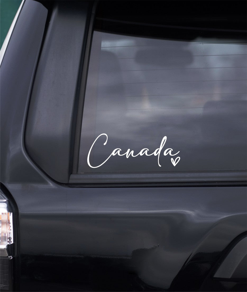 Canada little heart decal, sticker, canada sticker, car decal