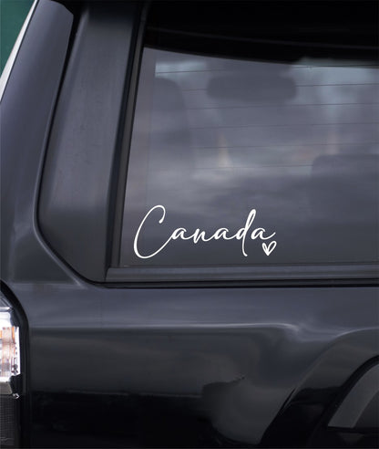Canada little heart decal, sticker, canada sticker, car decal