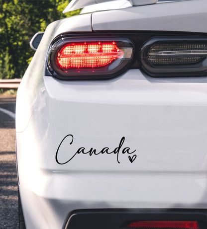 Canada little heart decal, sticker, canada sticker, car decal