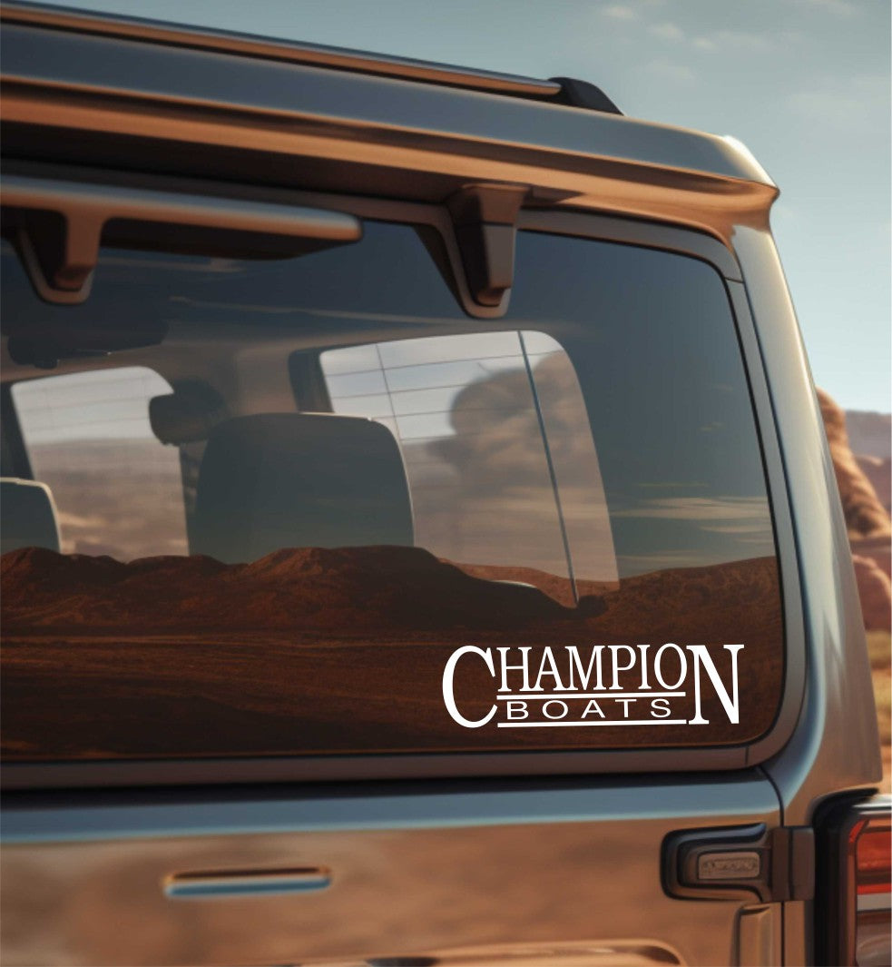 Champion Boats decal, sticker, fishing hunting decal, car sticker