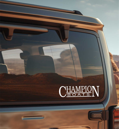 Champion Boats decal, sticker, fishing hunting decal, car sticker