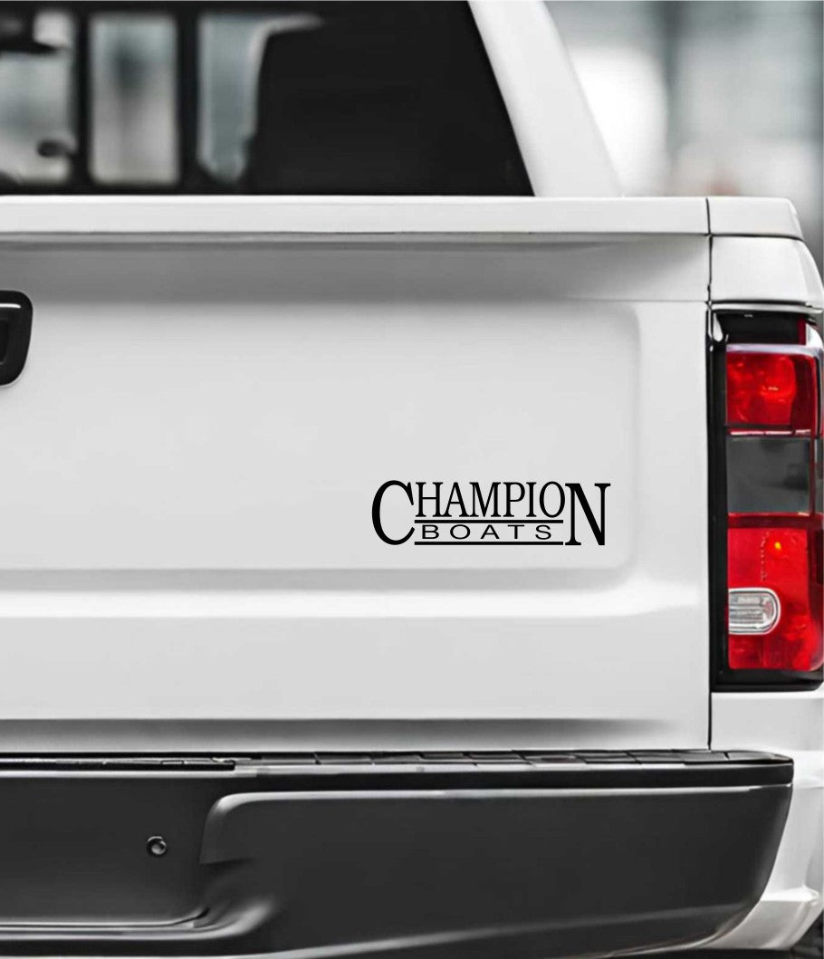 Champion Boats decal, sticker, fishing hunting decal, car sticker