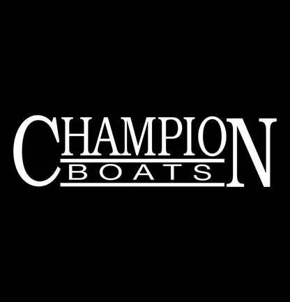Champion Boats decal, sticker, fishing hunting decal, car sticker