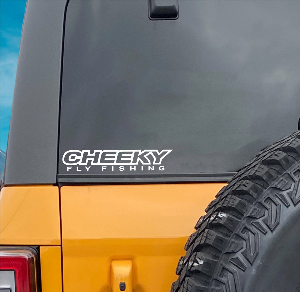 Cheeky Fly Fishing decal, sticker, fishing hunting decal, car sticker