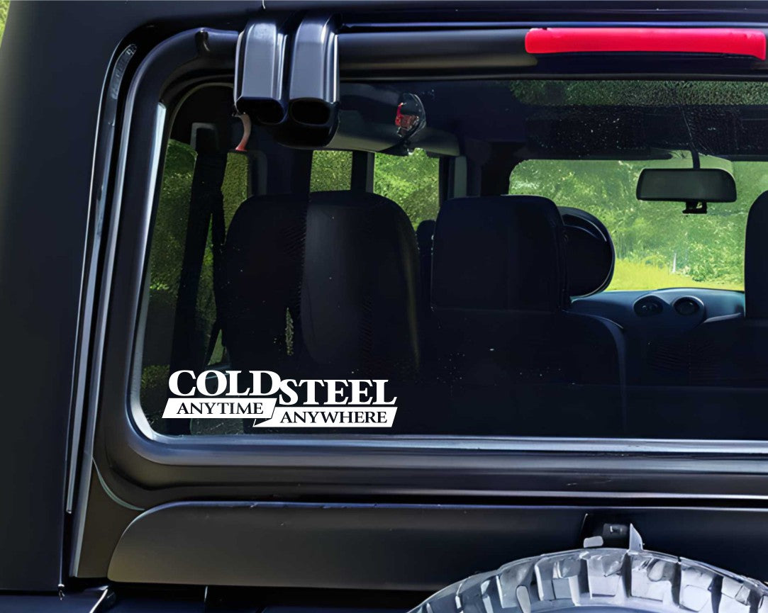 Cold Steel decal, sticker, fishing hunting decal, car sticker