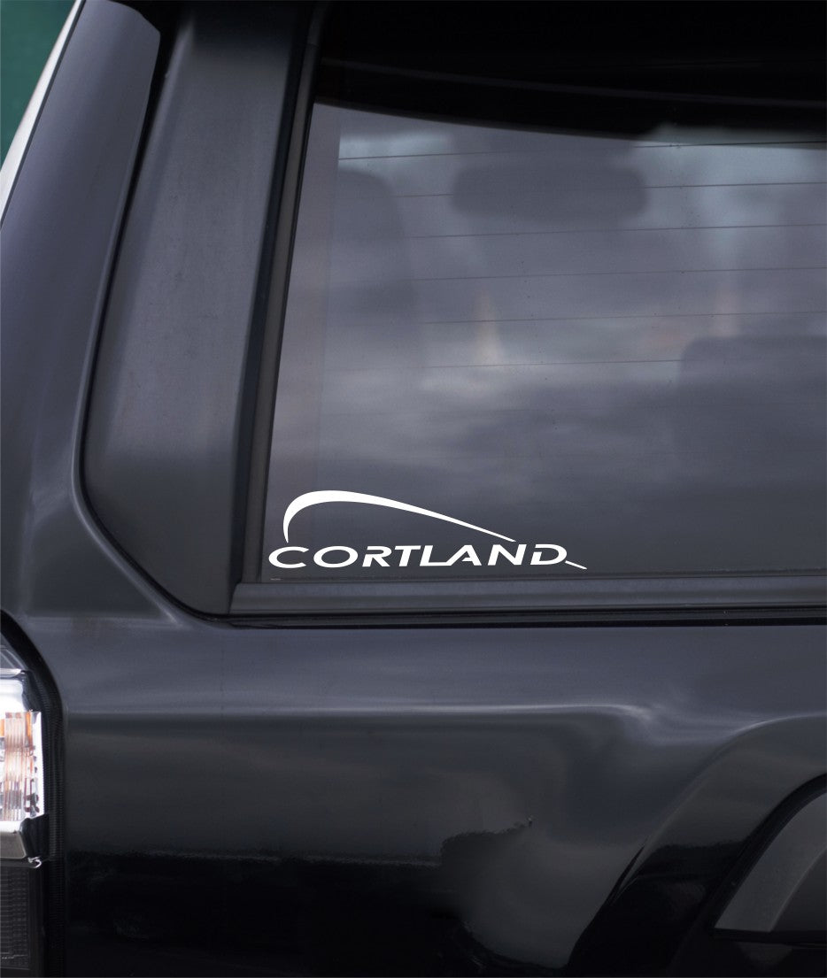 Cortland line decal, sticker, fishing hunting decal, car sticker