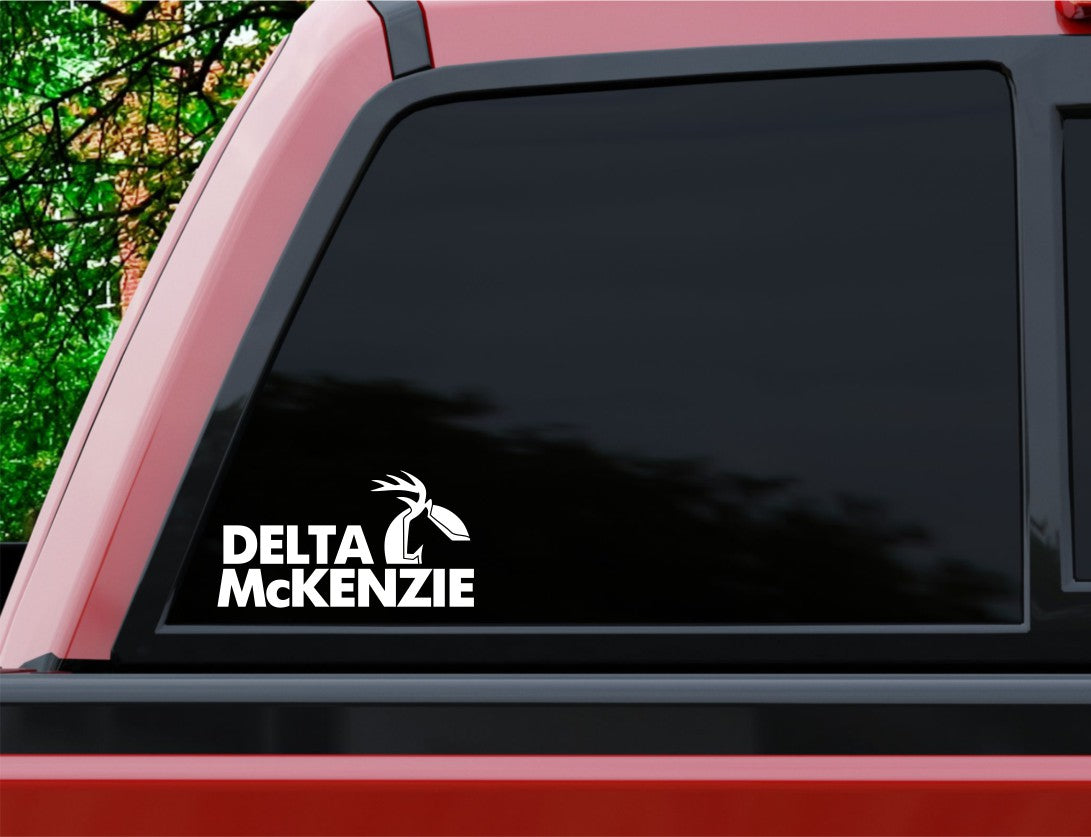 Delta Mckenzie Targets decal, sticker, hunting fishing decal, car sticker