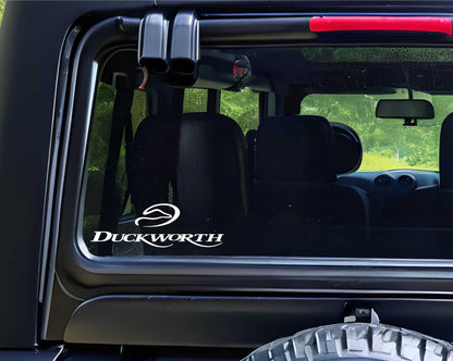 Duckworth decal, sticker, hunting fishing decal, car sticker