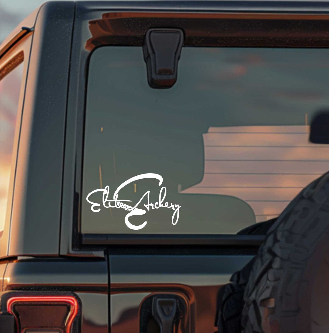 Elite Archery decal, sticker, hunting fishing decal, car sticker