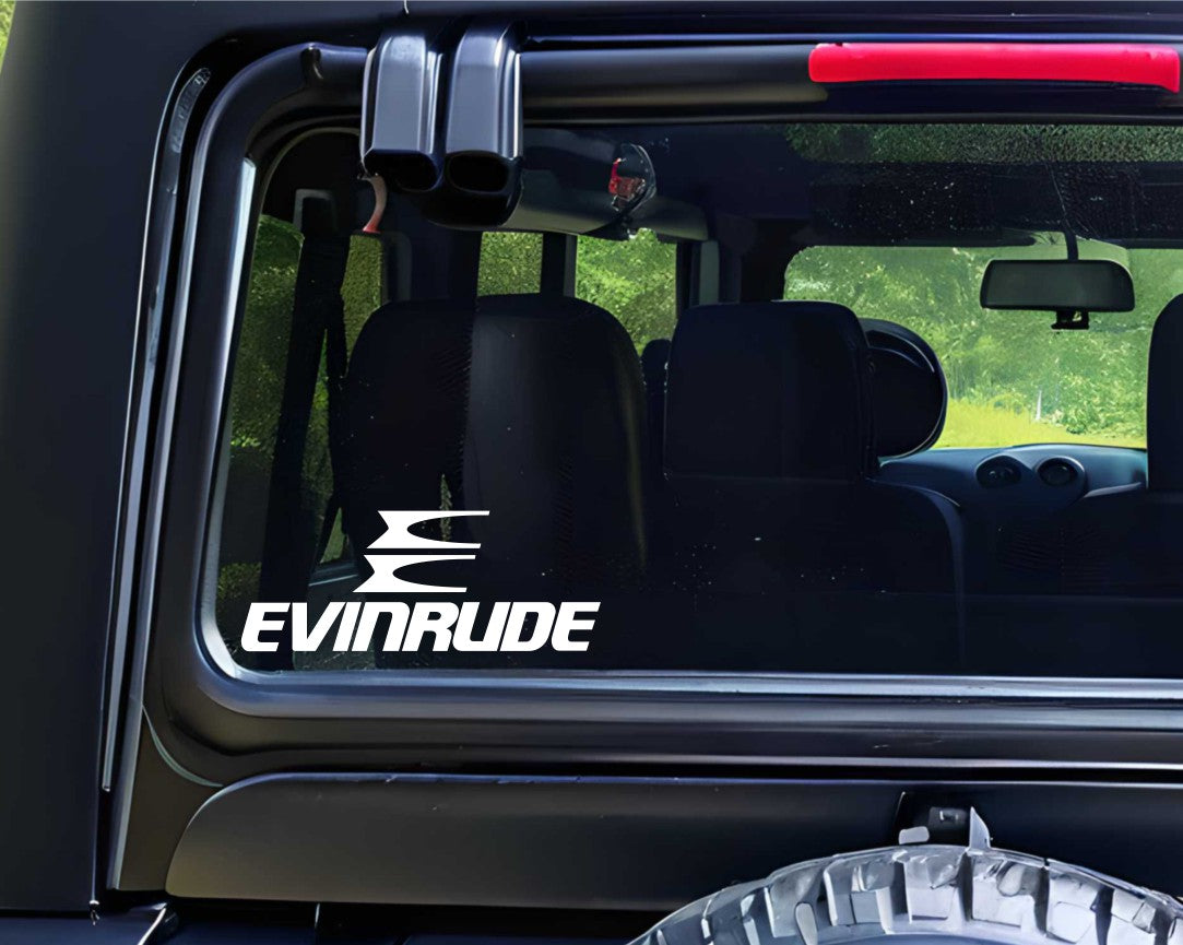 Evinrude decal, sticker, hunting fishing decal, car sticker b