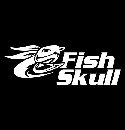 Fish Skull Fly Fishing decal, sticker, hunting fishing decal, car sticker