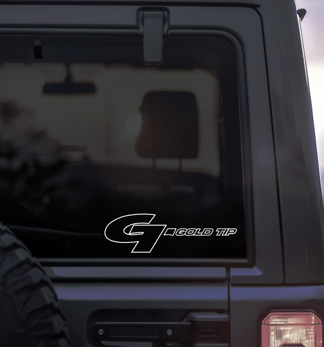 Gold Tip Arrows decal, sticker, hunting fishing decal, car sticker