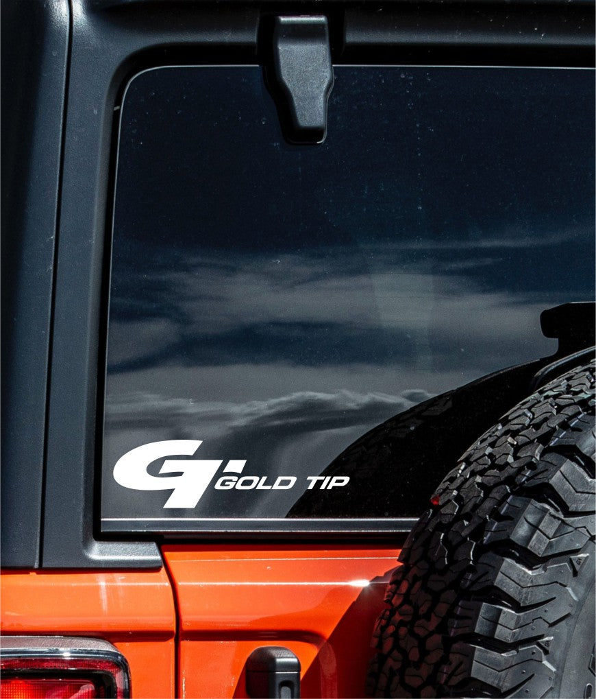 Gold Tip Arrows decal, sticker, hunting fishing decal, car sticker b