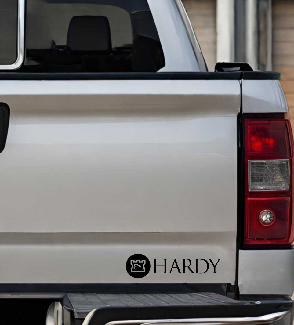 Hardy decal, sticker, hunting fishing decal, car sticker