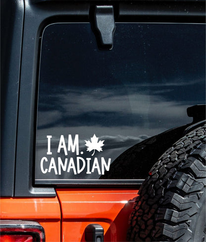 I am canadian decal, sticker, canada sticker, car decal
