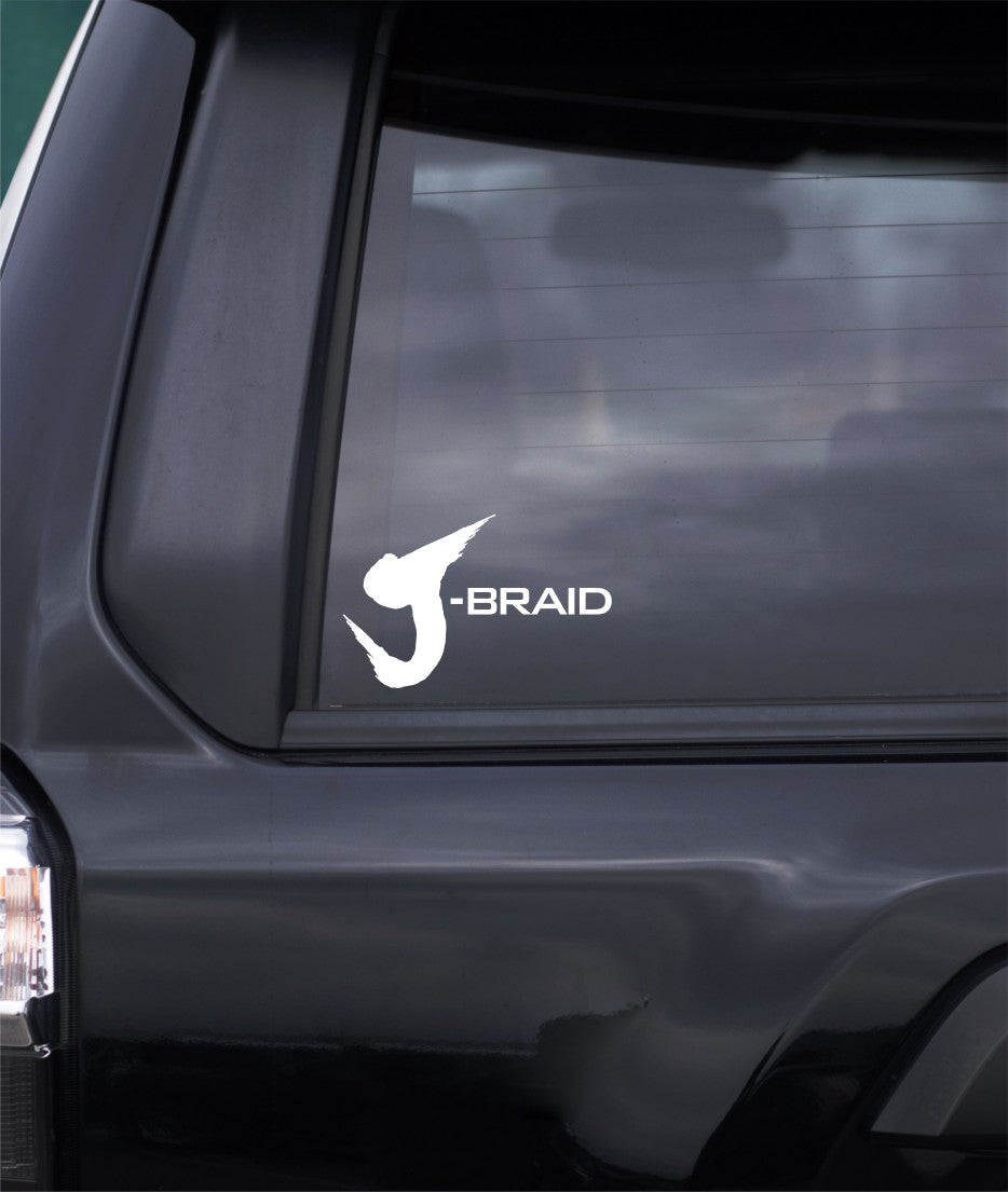 J-Braid decal, sticker, hunting fishing decal, car sticker
