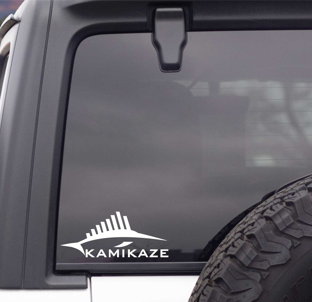 Kamikaze decal, sticker, hunting fishing decal, car sticker
