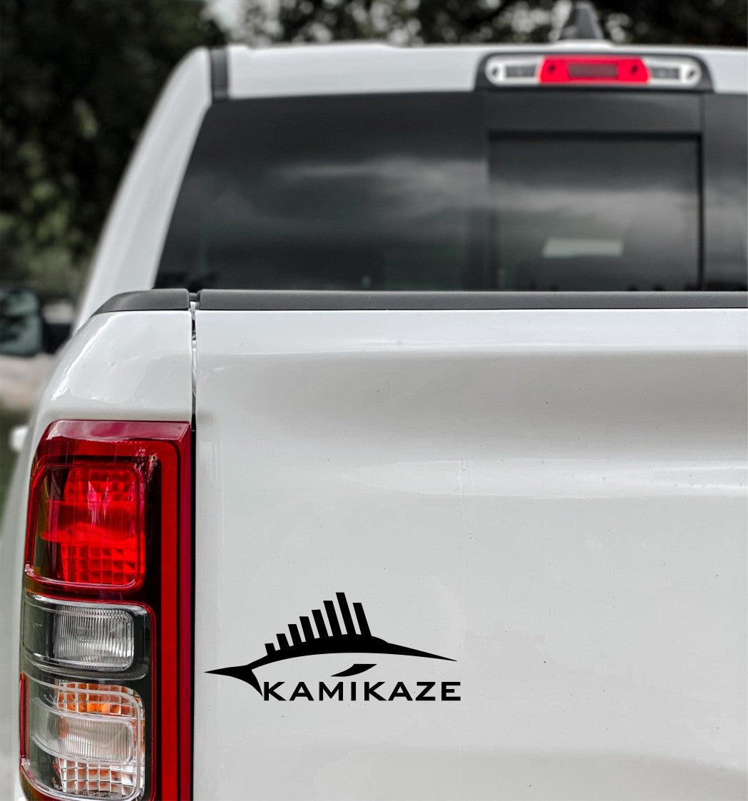 Kamikaze decal, sticker, hunting fishing decal, car sticker