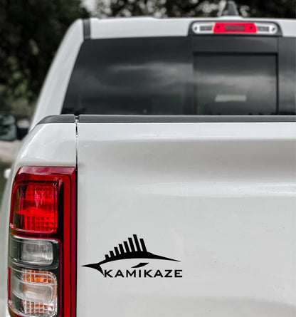 Kamikaze decal, sticker, hunting fishing decal, car sticker