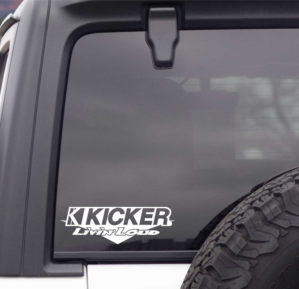 Kicker decal, sticker, audio decal