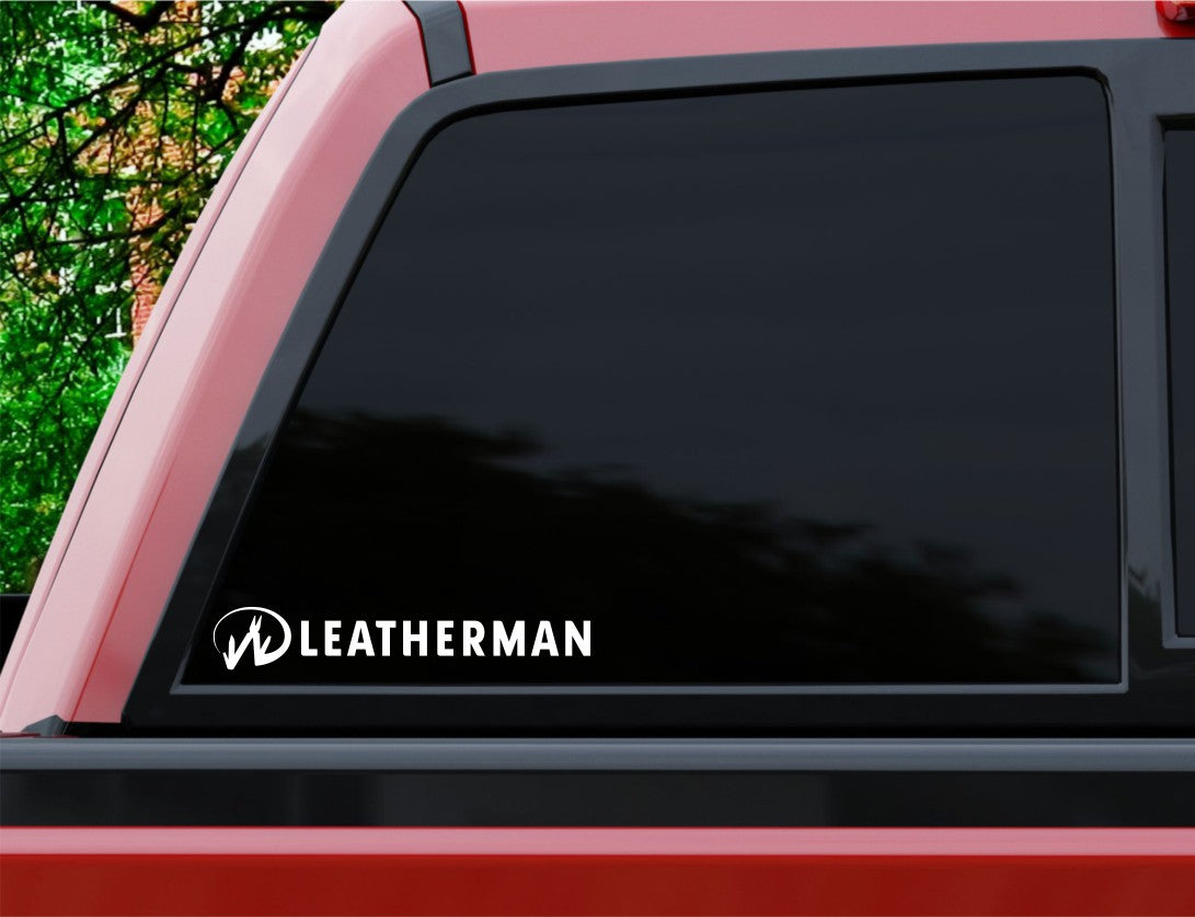 Leatherman decal, sticker, hunting fishing decal, car sticker