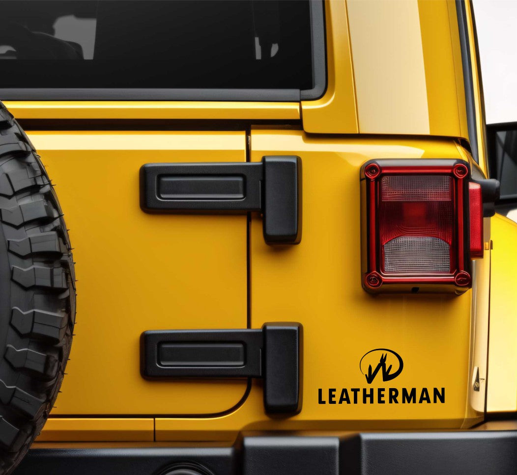 Leatherman decal, sticker, hunting fishing decal, car sticker b