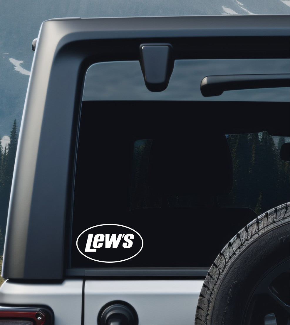 Lew's decal, sticker, hunting fishing decal, car sticker