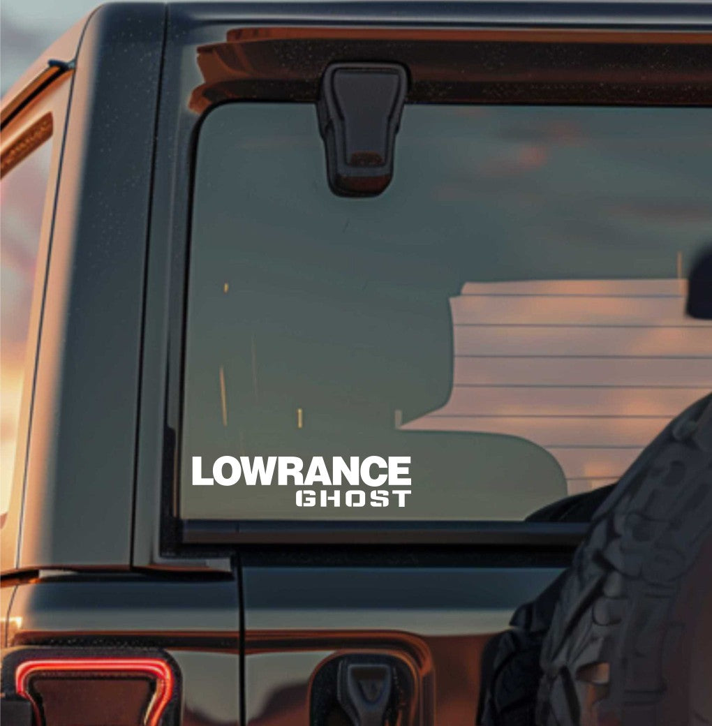 Lowrance ghost decal, sticker, hunting fishing decal, car sticker