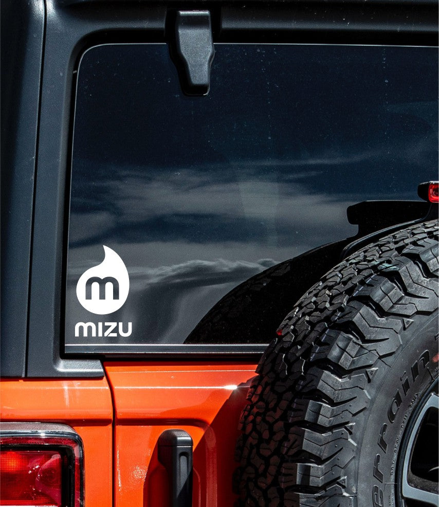 Mizu decal, sticker, ski snowboard decal