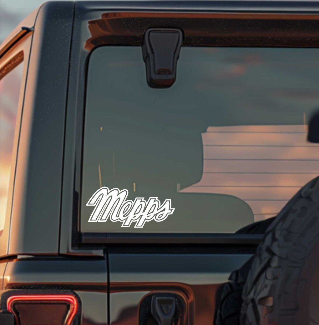 Mepps decal, sticker, hunting fishing decal, car sticker