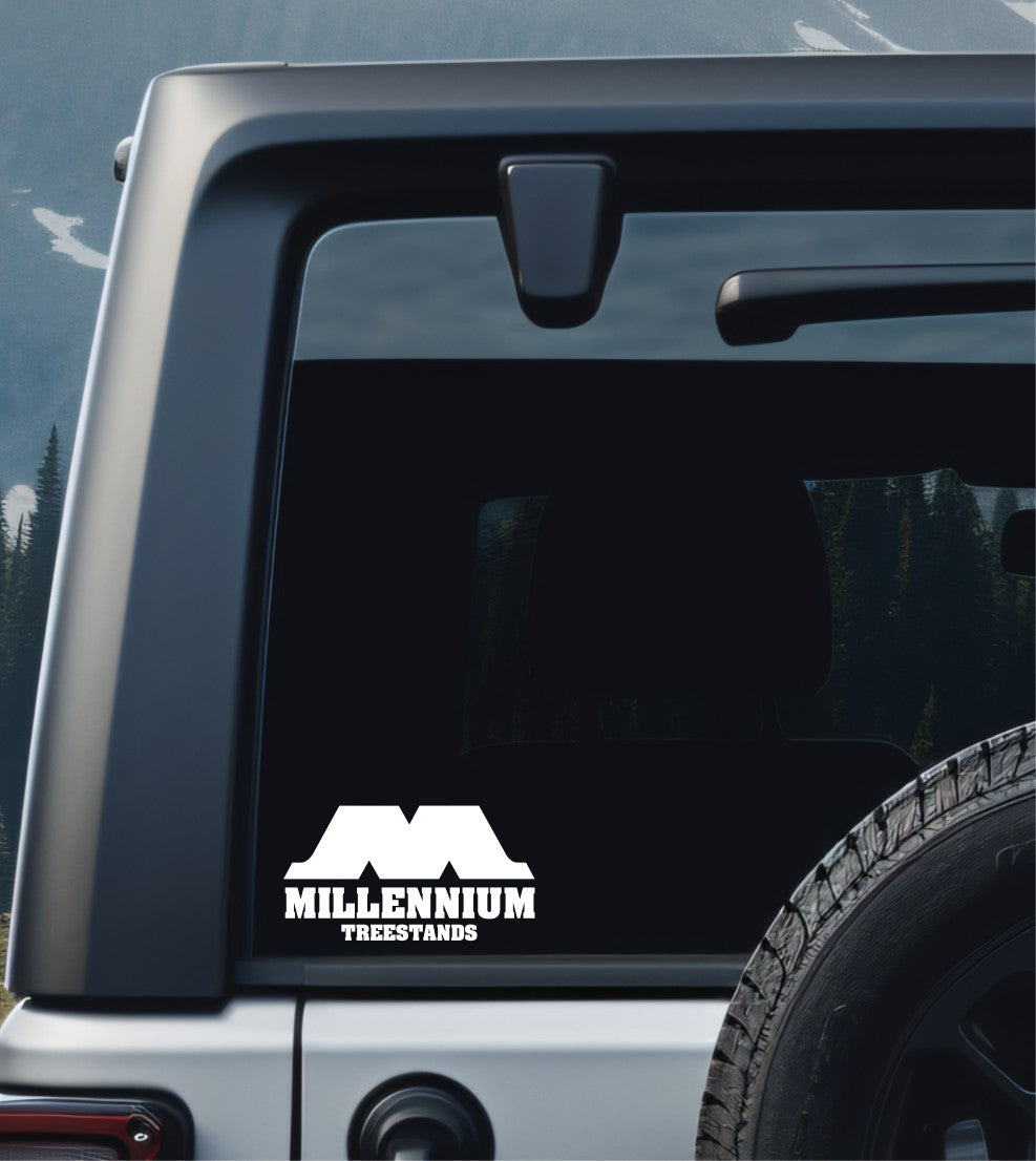 Millennium Treestands decal, sticker, hunting fishing decal, car sticker