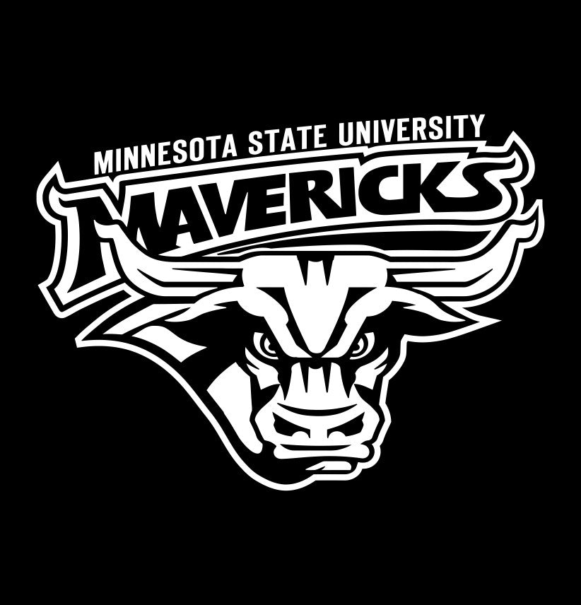 Minnesota State Mavericks decal, car decal sticker, college football