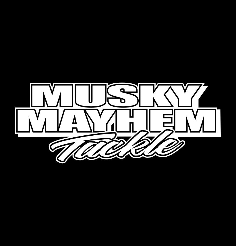 Musky Mayhem Tackle decal, sticker, hunting fishing decal, car sticker