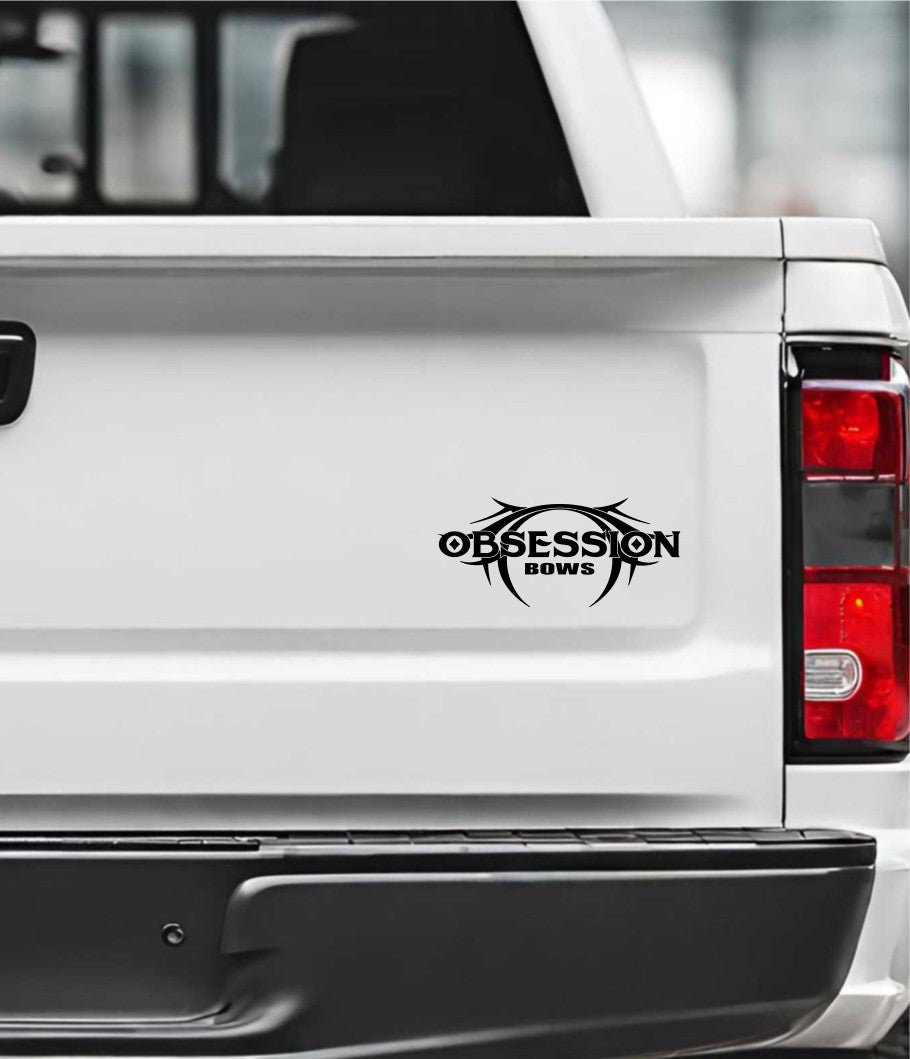 Obsession Bows decal, sticker, hunting fishing decal, car sticker