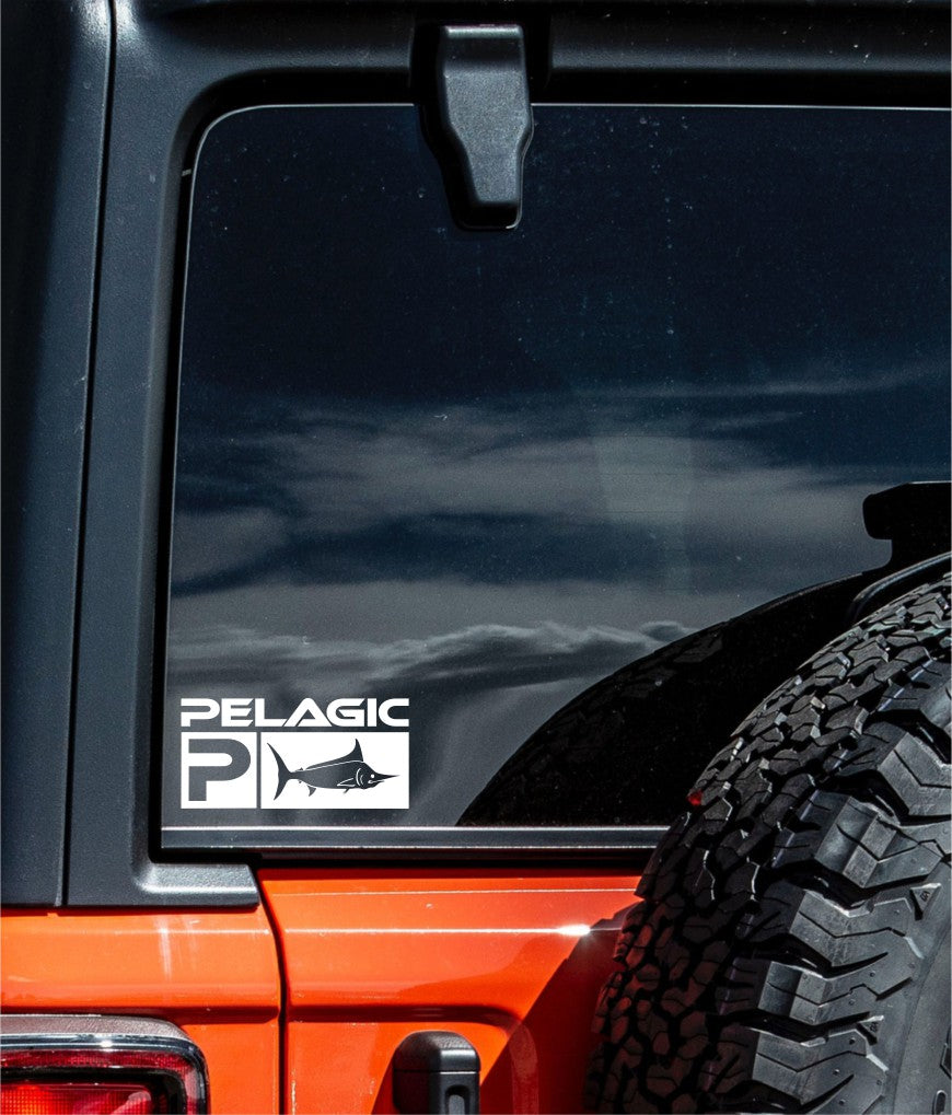 Pelagic Gear decal, sticker, hunting fishing decal, car sticker